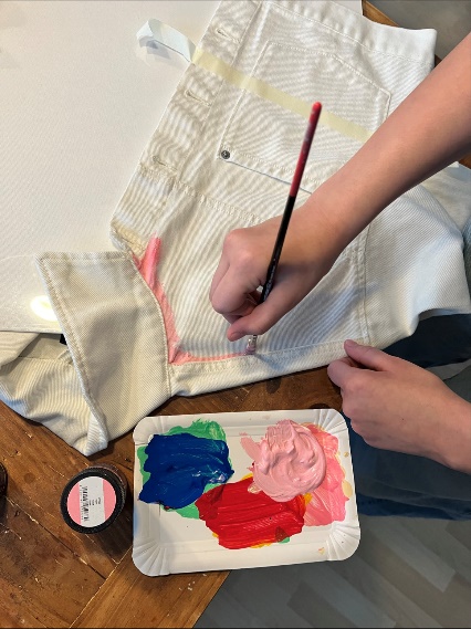 Painting the jacket front panel